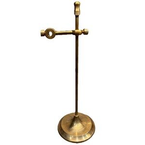 Vintage Desk Top Brass Adjustable Rotating Magnifying Glass Holder Stand 13.5”